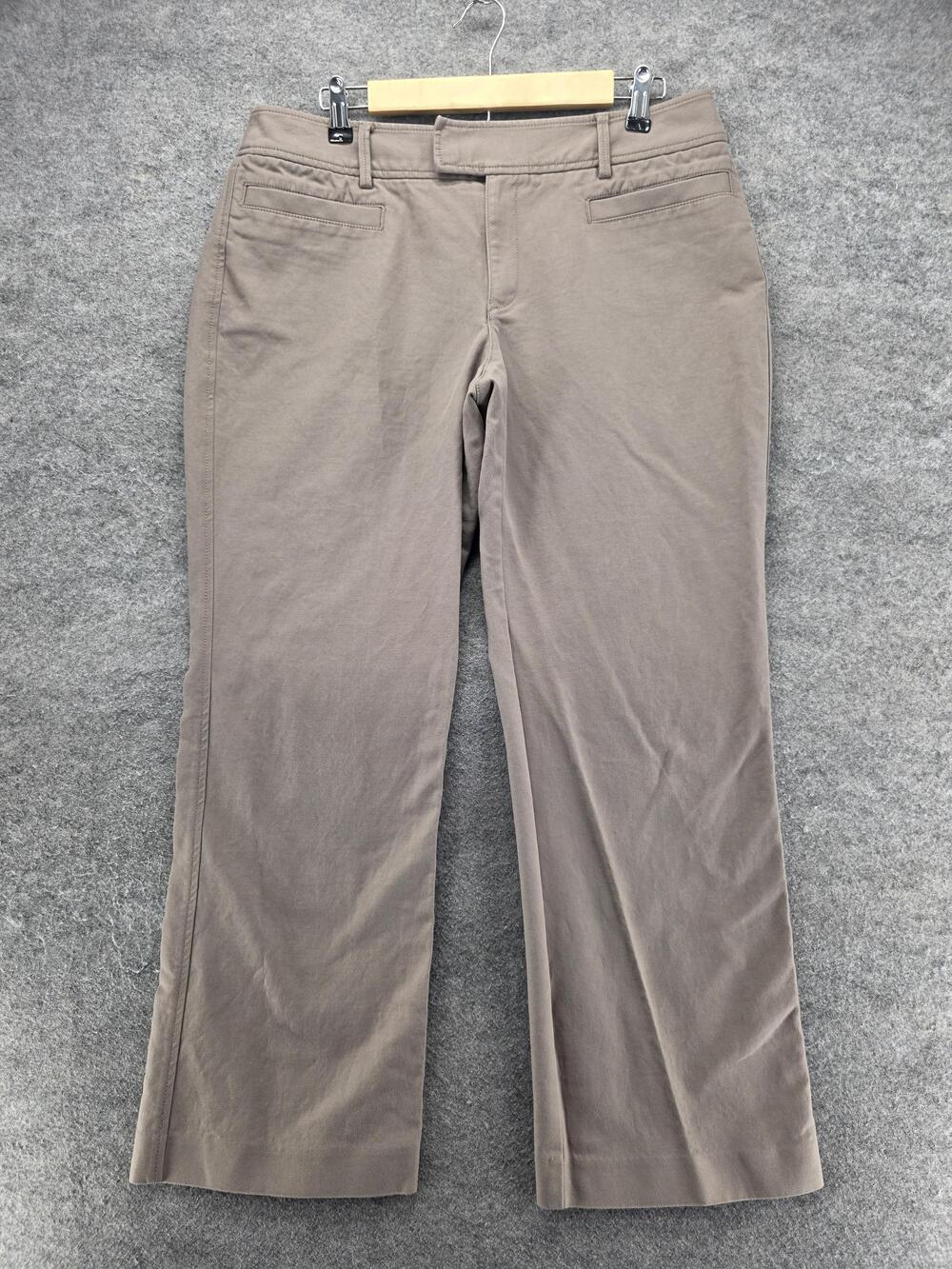 Eddie Bauer Pants Womens 14 Beige Blakely Fit Khakis Twill Straight Pockets